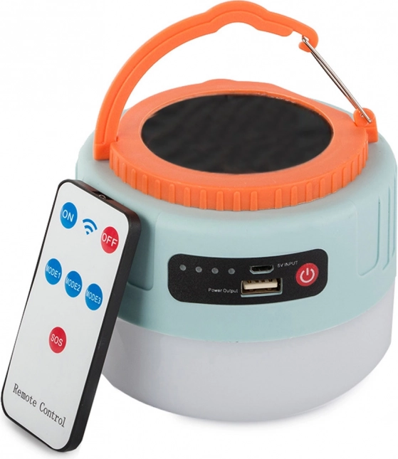 Solar Camping LED Lantern with USB and Remote Control