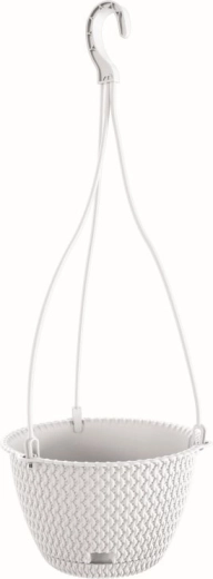Závěsný květináč Splofy Round W 27 cm bílý