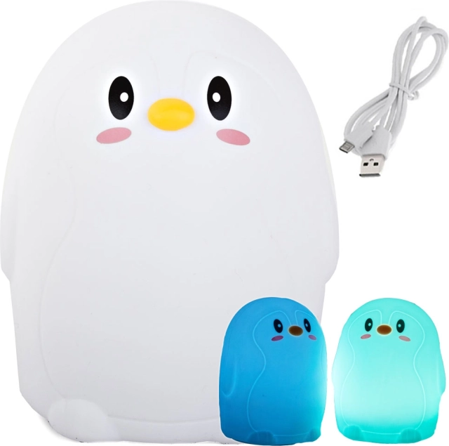 Children's LED Night Light Penguin RGB Touch USB