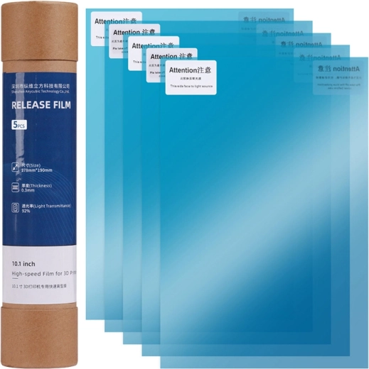 Quick-Change FEP Film 10.1" for Anycubic Photon Mono M5s / M5s Pro / M7 / M7 Pro (5 pcs)