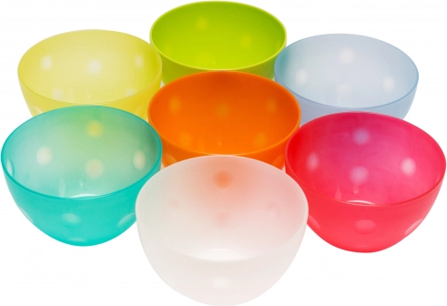 Plastic kitchen bowl small 14 cm - color mix