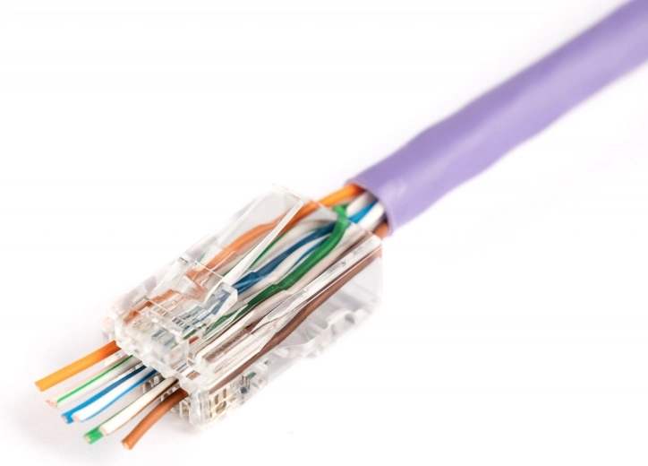 Connettore passante RJ45 (8P8C) Cat. 6, non schermato, AWG 26–24, confezione da 100 pz