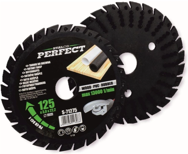 Disco rotante universale 125 × 3,0 × 22,2 mm per smerigliatrici angolari STALCO