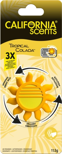 Deodorante auto con profumo Tropical Colada CALIFORNIA SCENTS Sun Spinner