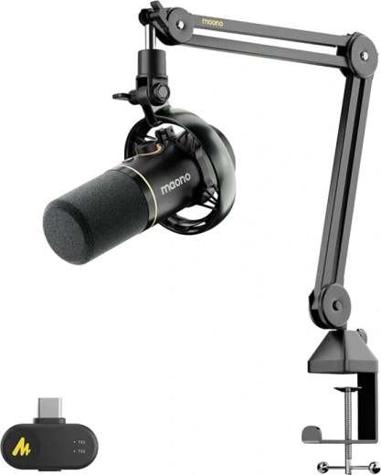 Microfono dinamico Maono PD200WS USB/XLR/2,4 GHz (nero)