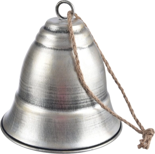 Hangende metalen bel bruin antiek 19 cm