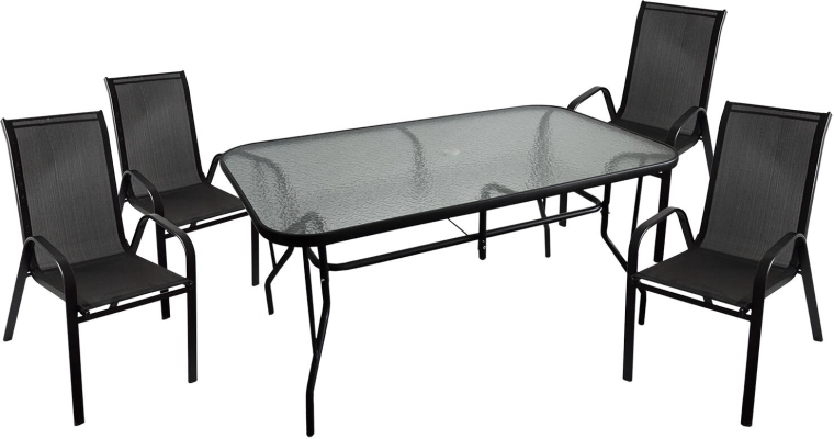 Spacious table with tempered glass