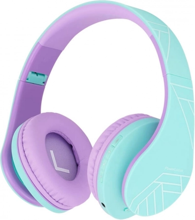 PowerLocus PLED Wireless Kids Headphones – Blue-Purple