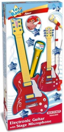 Bontempi rocková kytara s nastavitelným stojanovým mikrofonem