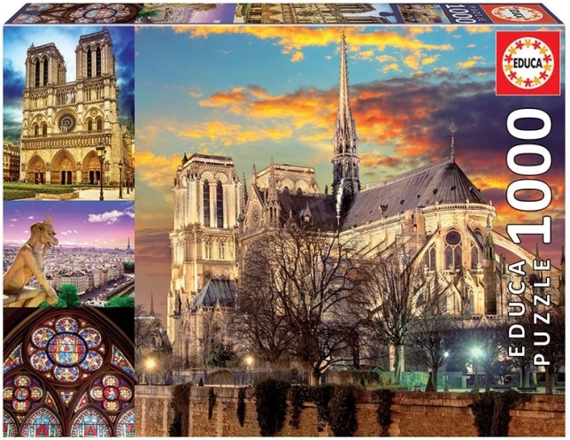 Sestavljanka Notre Dame kolaž 1000 delov