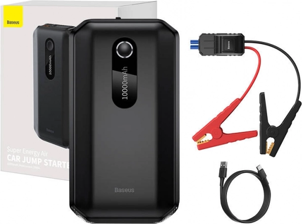 BASEUS Super Energy jump starter and power bank 10000 mAh, 1000 A (black)