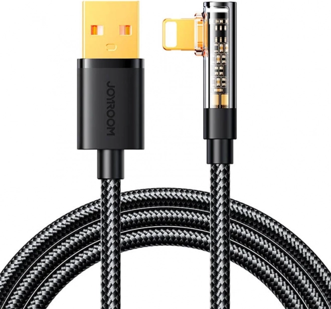 Angled USB-A to Lightning Cable 1.2 m Black Joyroom