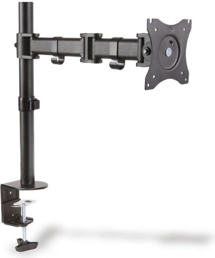 Supporto da tavolo per monitor con braccio e morsetto, 1x fino a 27", 8 kg, girevole e inclinabile 360° (pivot)