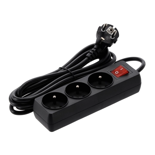 Three Schuko sockets in a durable housing