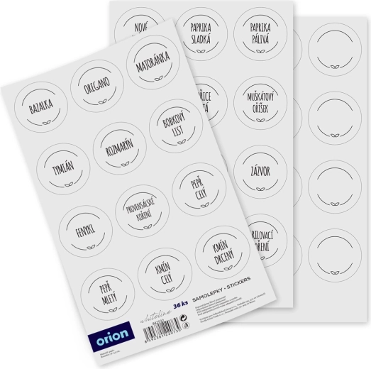 Autocollants pour pots à épices Whiteline mix 36 CZ