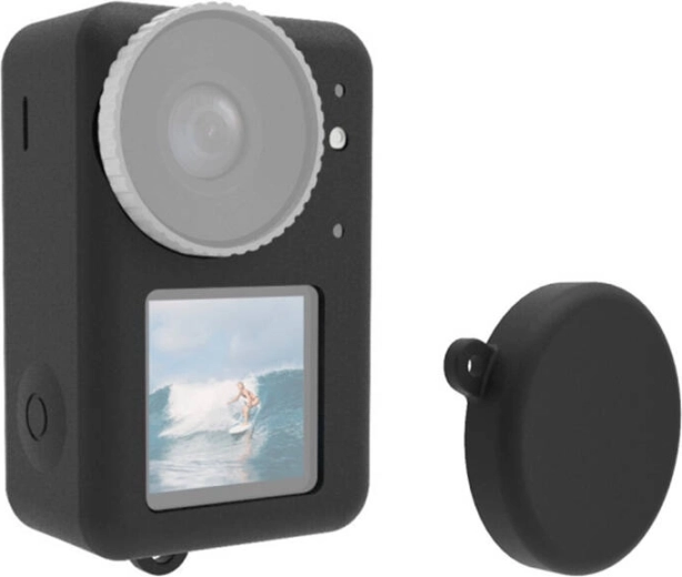 PULUZ Silicone Case for DJI OSMO ACTION 3/4/5 PRO with Lens Cap – Black