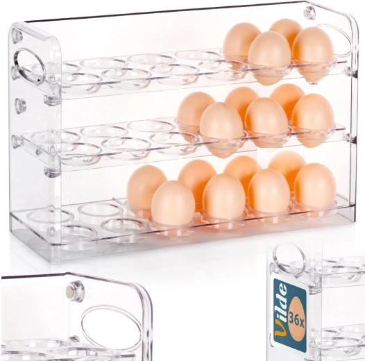 Tot 36 eieren op drie niveaus