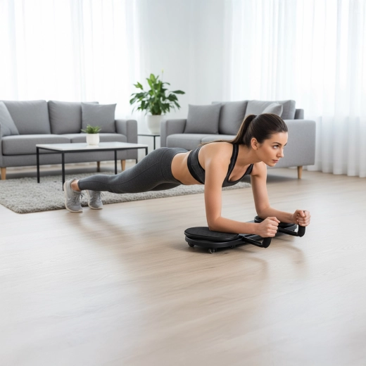 Entraînement du core avec glisse et appui stable