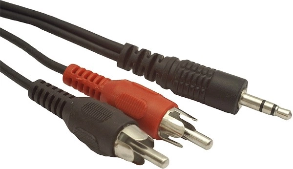 Minijack to 2x RCA Chinch Cable 2.5m