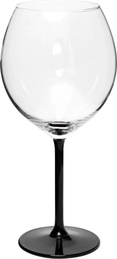 XXL stemmed glass 700 ml with black stem