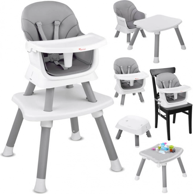 6-in-1 Children's High Chair – Gray