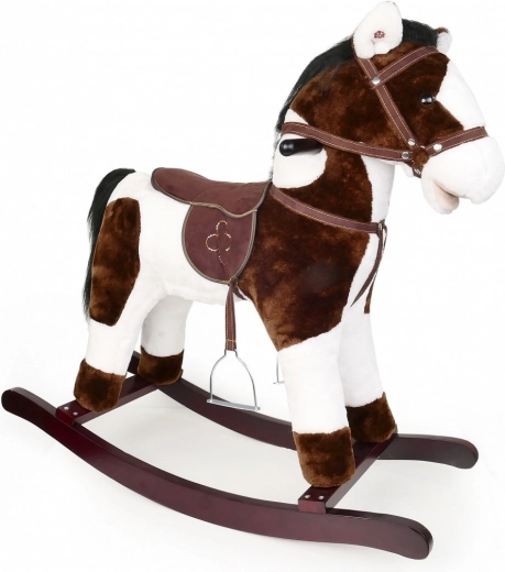 Cavallo a dondolo marrone e bianco
