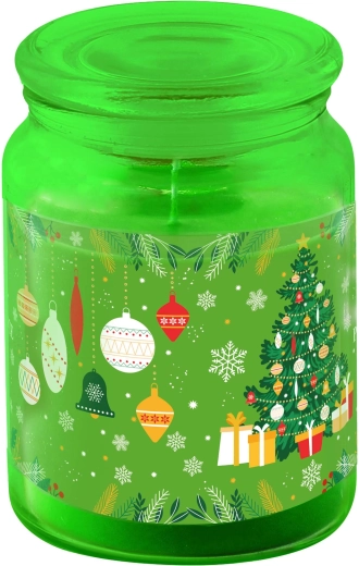Duftkerze Provence im Glas mit Marzipanduft, Weihnachtsbaum