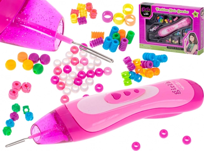 Pink Bead Braiding Kit