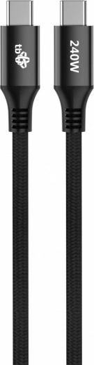 USB‑C to USB‑C charging and data cable, 2 m, 240 W, black