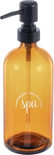 Sæbedispenser SPA i brunt glas 500 ml