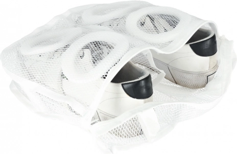 Practical mesh shoe washing bag with zipper 28 × 27 cm