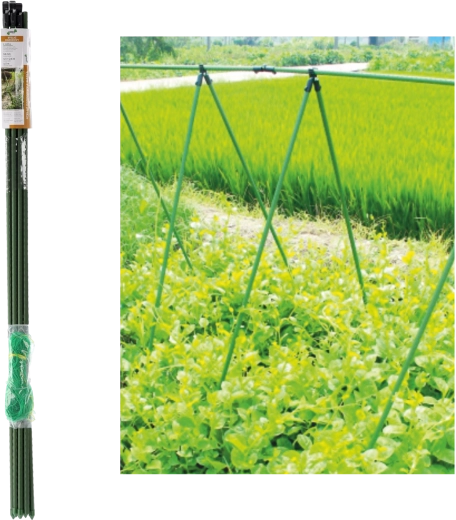 Telaio da giardino con rete rampicante 1,5 m, diametro aste 16 mm, verde