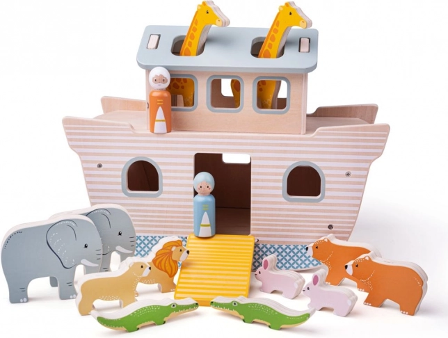 Wooden Toy Noah's Ark by Bigjigs Toys