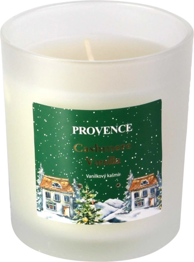 Christmas glass candle, matte white, 7 × 8 cm, 135 g