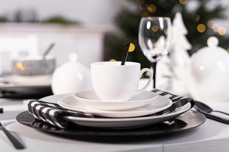 Stylish serving on the table