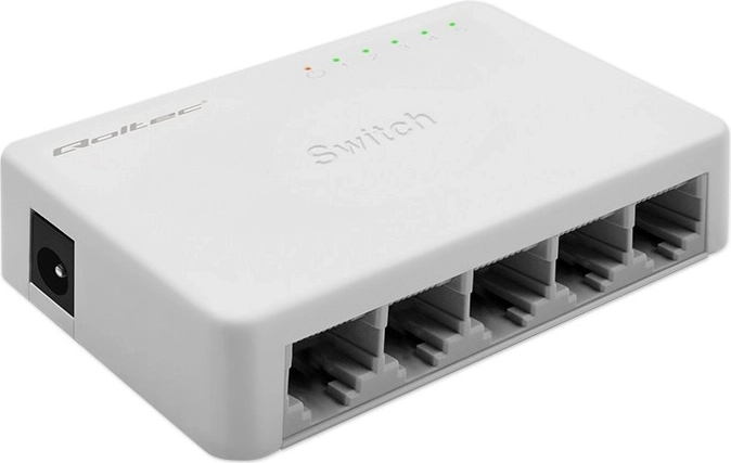 QOLTEC switch di rete Gigabit 5× RJ45, 1000 Mb/s, Plug & Play