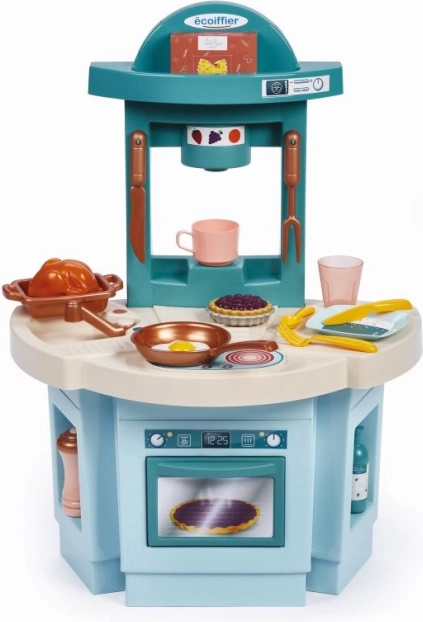 La mia prima cucinetta – cucinetta azzurra per bambini con 18 accessori
