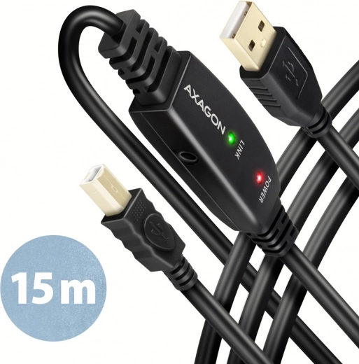 USB 2.0 A-M na B-M Aktívny Káblový Repeater 15m