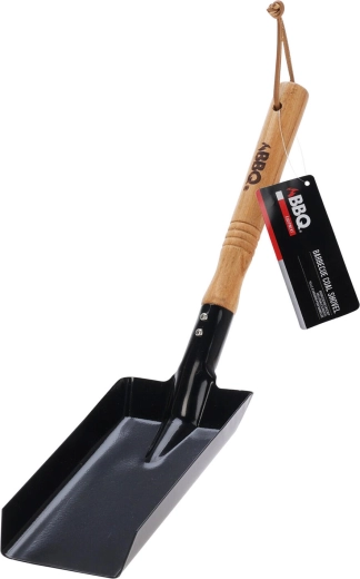 Paletta per carbone e bricchette con manico in legno