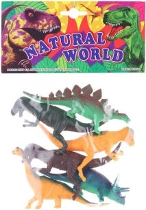 Plastični dinozavri v vrečki – komplet 6 kos