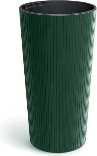 Vaso Lamia Slim 30 cm verde scuro con inserto