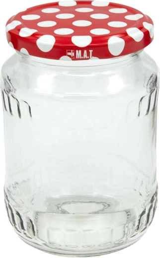 Weckpotten 370 ml TWIST 66 met gestippeld deksel, set van 8 stuks