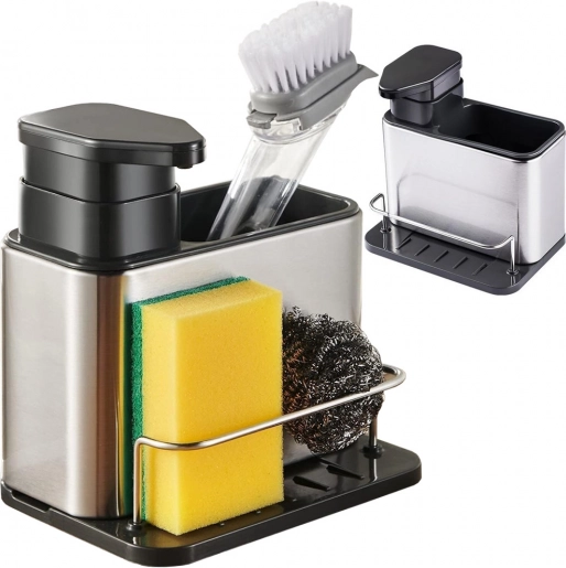 Kitchen Soap Dispenser and Sponge Organizer