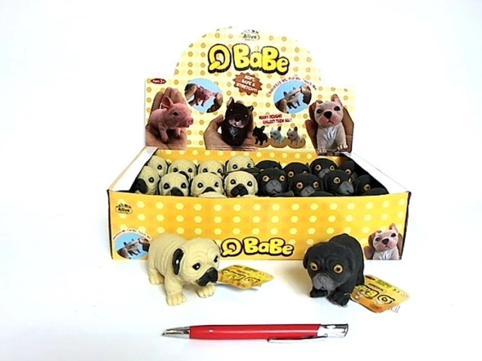 Figurine décorative bouledogue à pois 10 cm