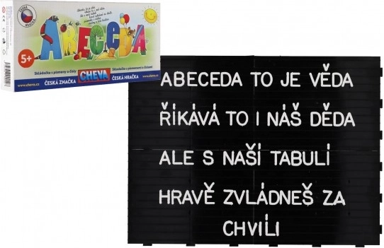 Alphabet Puzzle with Letters and Numbers