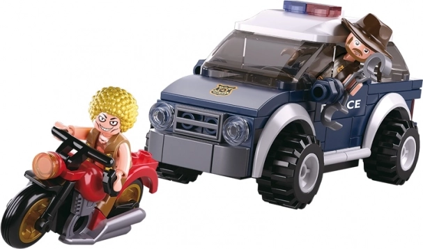 Sluban Police Off-Road and Thief on a Motorcycle