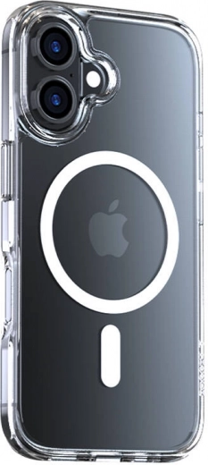 Torras Diamond‑Mag ovitek za iPhone 16 Plus prozoren