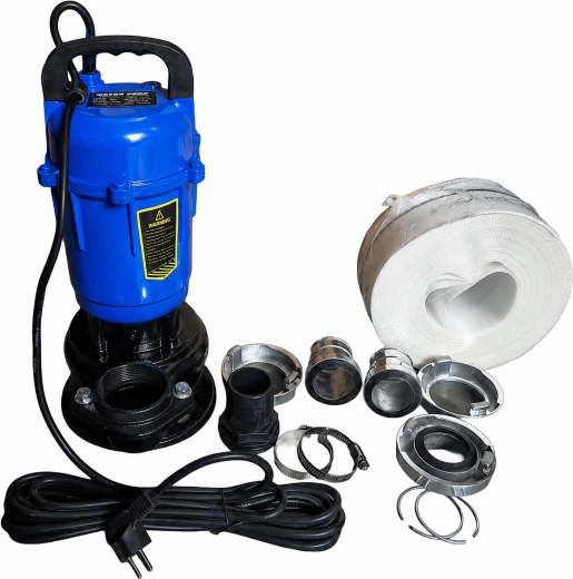Sewage pump for clean and dirty water 750 W with grinder and hose