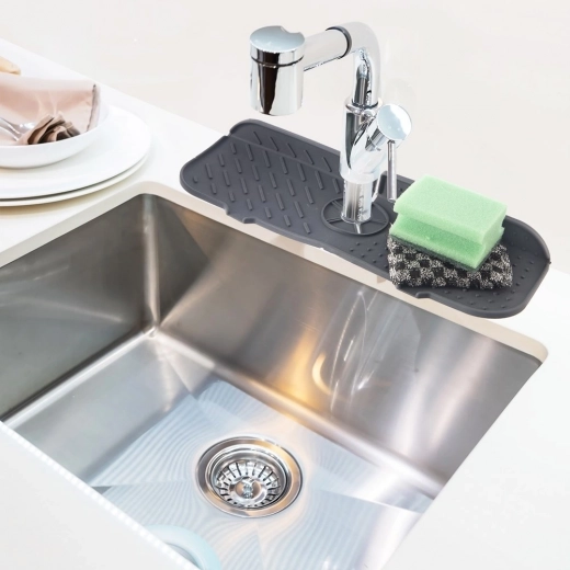 Clean and dry area around the faucet