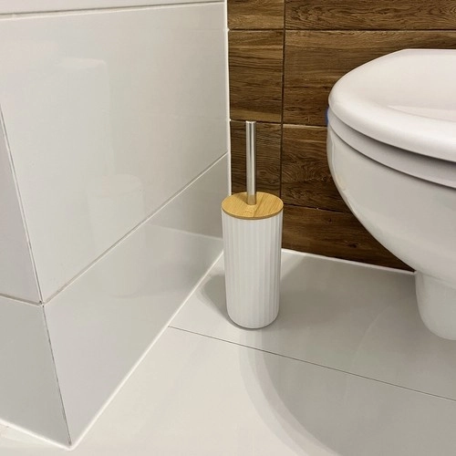 Scopino WC con coperchio e manico resistente